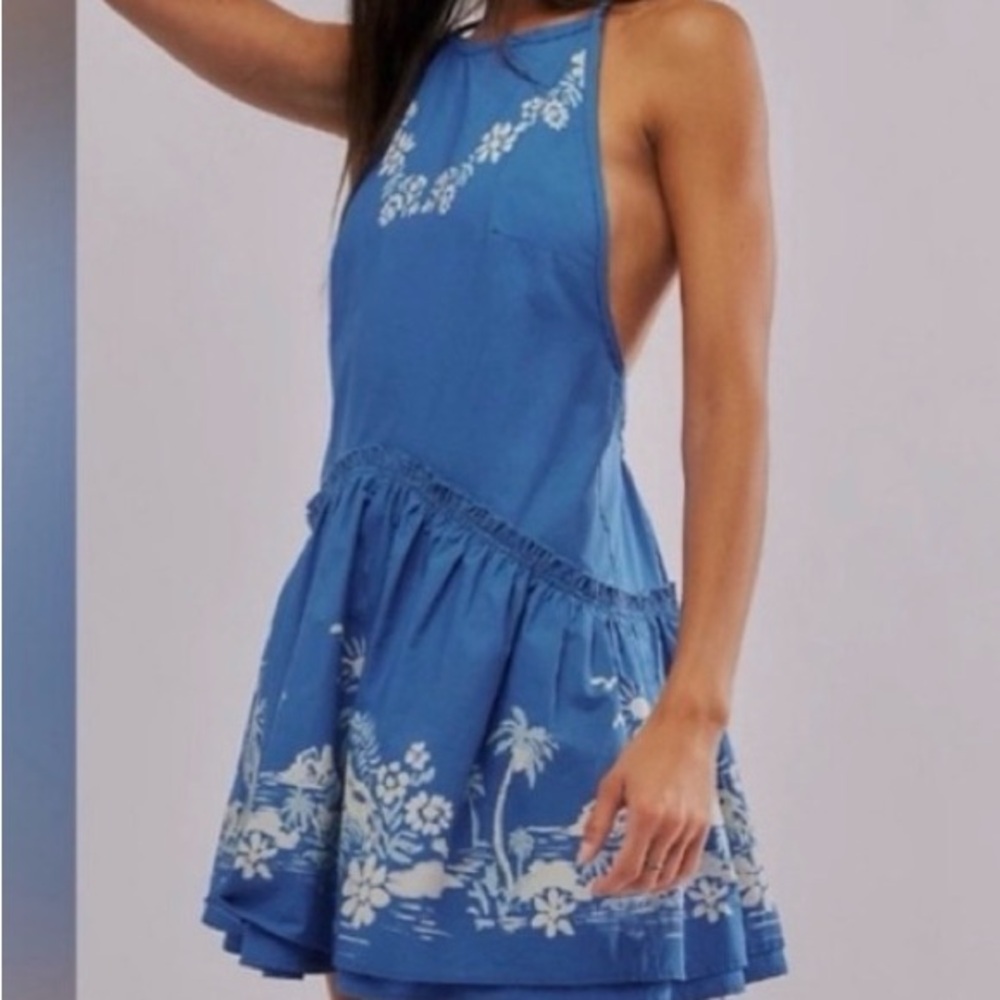 Free People Deserted Island Mini Dress.NWT